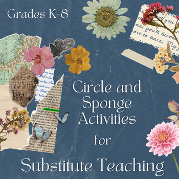 Preview of No-Prep Circle and Sponge Activities for Subs - Subbing Time Fillers & Games PPT