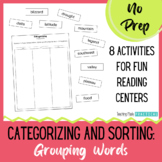No Prep Classify & Categorize Reading Center - Category So