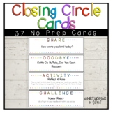 No Prep Closing Circle Cards