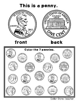 penny back coloring page