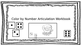Preview of No-Prep Color By Number Articulation Workbook