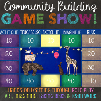 Preview of No-Prep Community Building Back to School Quiz Show: Team Building Lesson