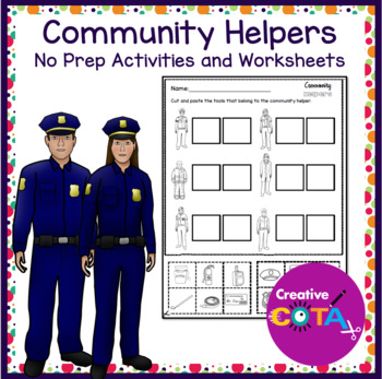 Preview of No Prep Community Helpers Kindergarten Morning Work Bell Ringer Activities
