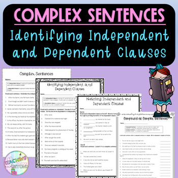 Preview of Complex Sentences - Identifying Independent and Dependent Clauses
