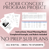 No Prep Concert Program Project/Choir Sub Plan | High Scho