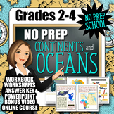 No-Prep Continents and Oceans Resource Pack