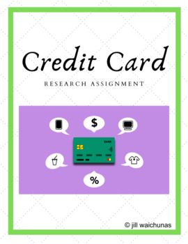 Preview of No Prep Credit Card Research Project -High School Resource/Special Education/ESL
