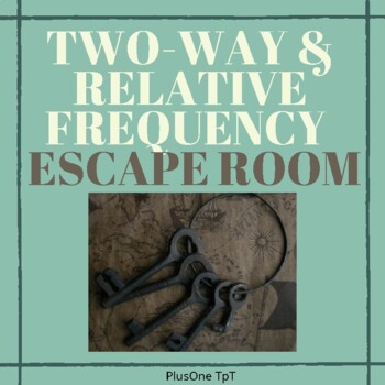 Preview of No Prep & Customizable Two Way Frequency and Relative Frequency ESCAPE ROOM