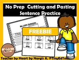 No Prep  Cutting and Pasting Sentence Practice for Kinderg