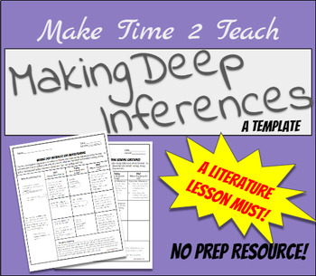 Preview of Making Inferences No Prep Worksheet ELA Resource for Middle School Literature