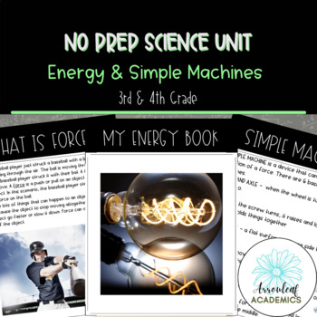 Preview of No Prep Digital Science Unit | Energy, Forces, & Simple Machines