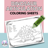 No Prep Dinosaur Articulation Coloring: All Sounds