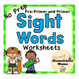 No Prep Dolch Sight Word Worksheets - Pre-primer and Prime