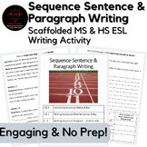 No Prep ESL Sequence Writing Activities for Middle & High 