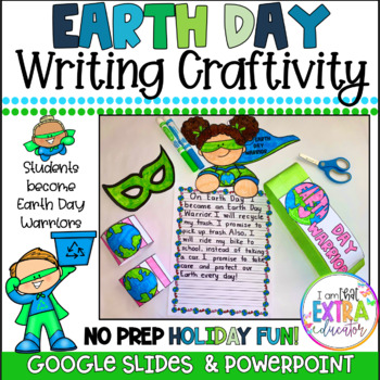 Preview of No Prep Earth Day Activities | Writing Center April |Craftivity Bulletin Board