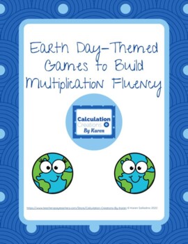 Preview of No Prep Earth Day Multi-Game Multiplication Fact Set