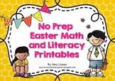 No Prep Easter Math and Literacy Printables