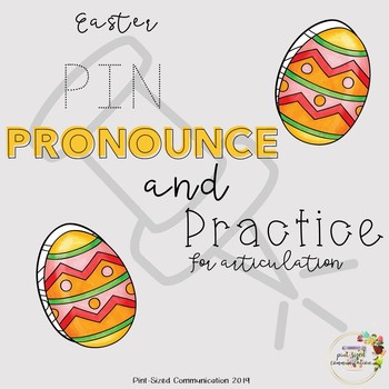 Preview of No-Prep Easter Pin, Pronounce and Practice for Articulation