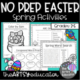 No Prep Easter/Spring -- [Math, Literacy, & Fun Pages! 1st