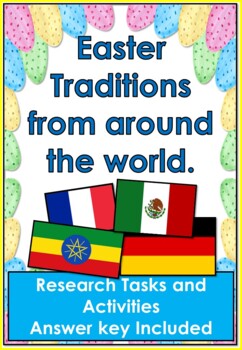Preview of No Prep - Easter Traditions from Around the World - Research / Webquest Tasks