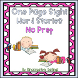 Emergent Sight Word Stories for Young Readers No Prep - Set 1