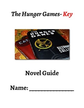 Preview of No Prep Editable Novel Guide for The Hunger Games with Activities & Answer Key
