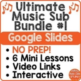No Prep Elementary Music Substitute Lesson Mega Bundle | G