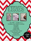 No Prep - Elements of Art: LINES (K-12)