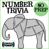 No Prep Elephant Puzzle - Number Trivia - First Day of Sch