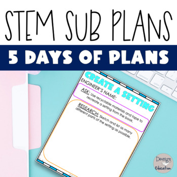 Preview of No Prep Emergency STEM Sub Plans | 5 Day Elementary Substitute Teacher Plans