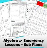 No Prep Emergency Sub Plans Algebra 1 - Slope from Graphs,