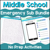 No Prep Emergency Sub Plans BUNDLE - Substitute Activities