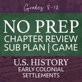 No Prep Emergency Sub Plans High School BJU U.S. History C