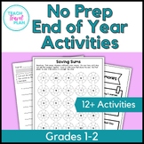 No Prep End of Year Activities for 1st Grade & 2nd Grade -