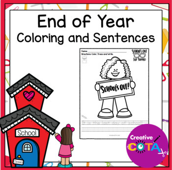 Preview of Occupational Therapy End of Year School’s Out Summer Coloring Pages & Worksheets