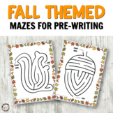 No Prep Fall Mazes for Logic and PreWriting Practice