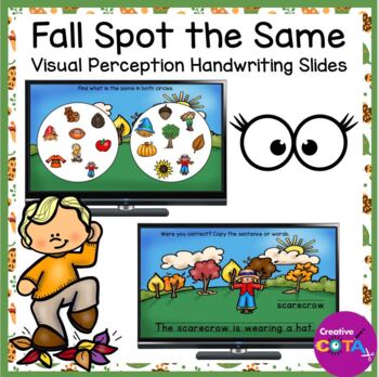 Preview of Occupational Therapy Fall Handwriting Practice & Visual Perception Activity