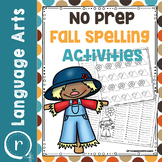 No Prep Fall Spelling Activities and Worksheets