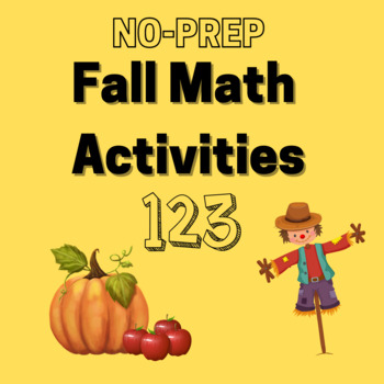 Preview of No-Prep Fall Themed Math Printables