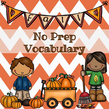 Preview of No Prep Fall Vocabulary Activities