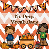 No Prep Fall Vocabulary Activities