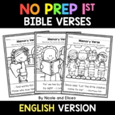 No Prep First Grade Bible Memory Verse Coloring Sheets