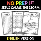 No Prep First Grade Jesus Calms the Storm Bible Lesson - D