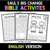 No Prep First Grade Sauls Big Change Bible Lesson - Distan