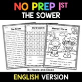 No Prep First Grade The Sower  Bible Lesson - Distance Learning