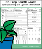 No-Prep Fourth Grade Spring Learning: Life Cycle of a Plant Week