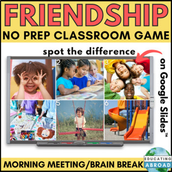 Preview of No Prep Friendship Activity | Spot the Difference Brain Break or Time Filler