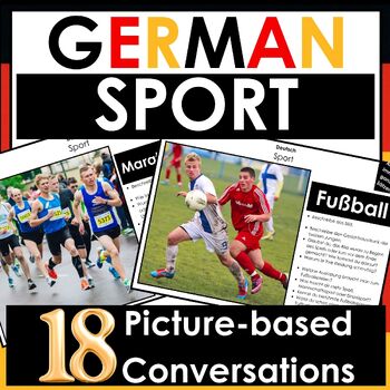 Preview of No Prep - German - 18 Picture-based Conversations - SPORT