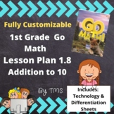 No Prep Go Math Grade 1 Addition Lesson Plan 1. 8 w/ Tech 