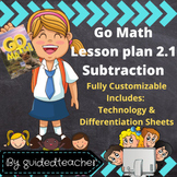 No Prep Go Math Grade 1 Subtraction Lesson Plan 2.1 w/ Tec